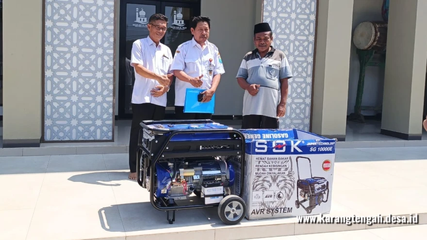Masjid Jami Al Falah Karangtengah Terima Bantuan Genset dari Pemkab Purbalingga Guna Perlancar Ibadah Warga