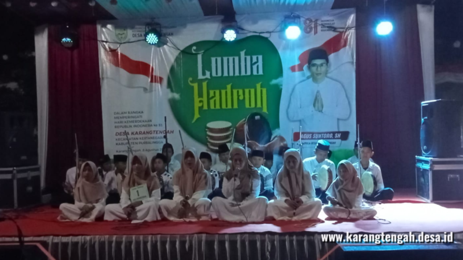 Peringati HUT ke-81 RI, Pemdes Karangtengah Sukses Gelar Lomba Hadroh Tingkat Desa